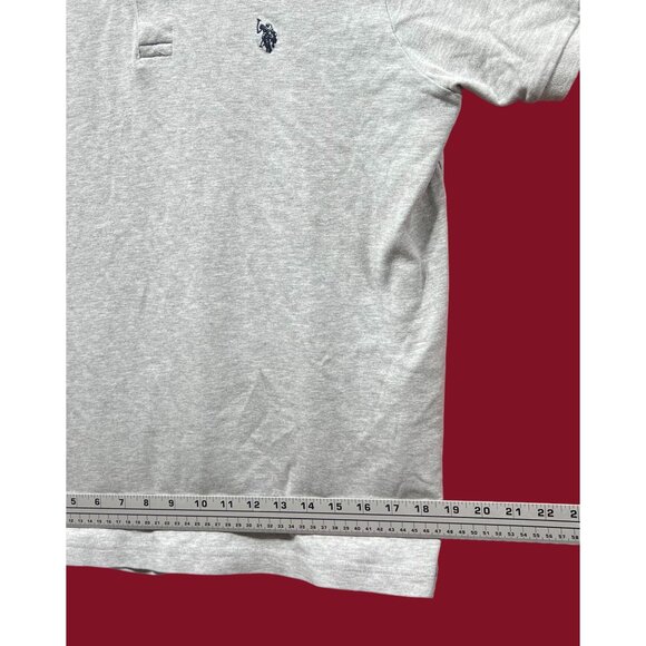U.S Polo ASSN - Men's Short Sleeve T-Shirt - Grey - Large - Picture 6 of 14
